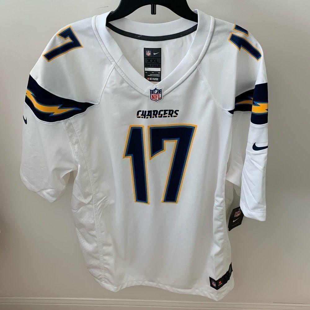 New Nike Chargers Jersey #17 White Size XXL - Picture 1 of 5
